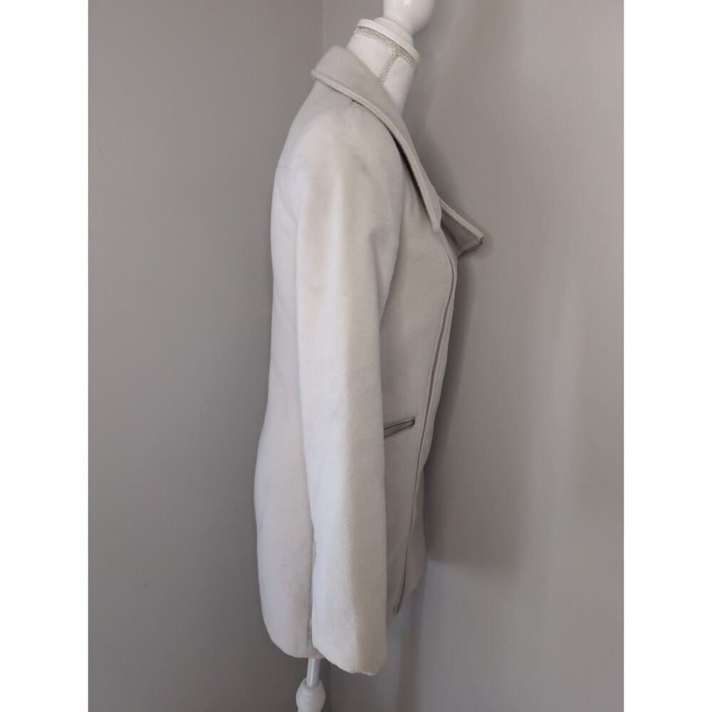 Farm Rio Brazil rare exclusive minimalist chic ivory cream zipper coat S - Picture 4 of 11